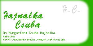 hajnalka csuba business card